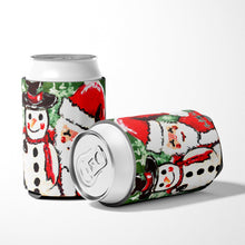 Load image into Gallery viewer, Friends Snowman and Santa Claus Can or Bottle Hugger MW1167CC