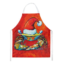 Load image into Gallery viewer, Crab in Santa Hat Santa Claws Apron – Artist-Designed Kitchen, BBQ &amp; Craft Apron MW1169APRON