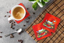 Load image into Gallery viewer, Crab in Santa Hat Santa Claws Foam Coaster MW1169FC