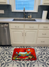 Load image into Gallery viewer, Crab in Santa Hat Santa Claws Machine Washable Memory Foam Mat MW1169RUG