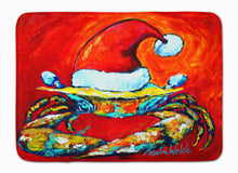 Load image into Gallery viewer, Crab in Santa Hat Santa Claws Machine Washable Memory Foam Mat MW1169RUG