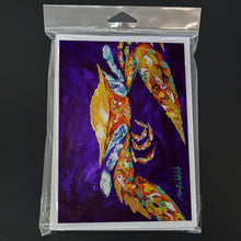 Load image into Gallery viewer, The Right Stuff Crab in Purple Greeting Cards - Blank Note Cards – 8-Pack of Artist-Designed Cards with Envelopes