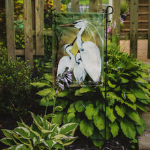 Load image into Gallery viewer, Blessing at Feeding Time Egret Family Garden Flag – Decorative Outdoor Yard Flag MW1186GF