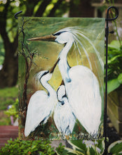 Load image into Gallery viewer, Blessing at Feeding Time Egret Family Garden Flag – Decorative Outdoor Yard Flag MW1186GF