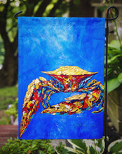 Load image into Gallery viewer, Blue Crab on Blue Sr. Garden Flag – Decorative Outdoor Yard Flag MW1187GF
