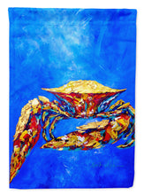 Load image into Gallery viewer, Blue Crab on Blue Sr. Garden Flag – Decorative Outdoor Yard Flag MW1187GF