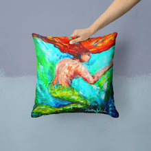 Load image into Gallery viewer, Mermaids Heaven Canvas Throw Pillow - 14x14 Decorative Pillow – Art for Your Home &amp; Patio MW1200PW1414