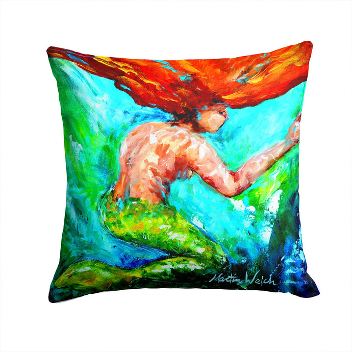 Mermaids Heaven Canvas Throw Pillow - 14x14 Decorative Pillow – Art for Your Home & Patio MW1200PW1414