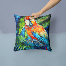 Load image into Gallery viewer, Yo Yo Mama Parrot Canvas Throw Pillow - 14x14 Decorative Pillow – Art for Your Home &amp; Patio MW1204PW1414