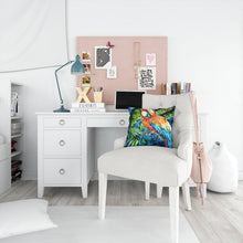 Load image into Gallery viewer, Yo Yo Mama Parrot Canvas Throw Pillow - 14x14 Decorative Pillow – Art for Your Home &amp; Patio MW1204PW1414