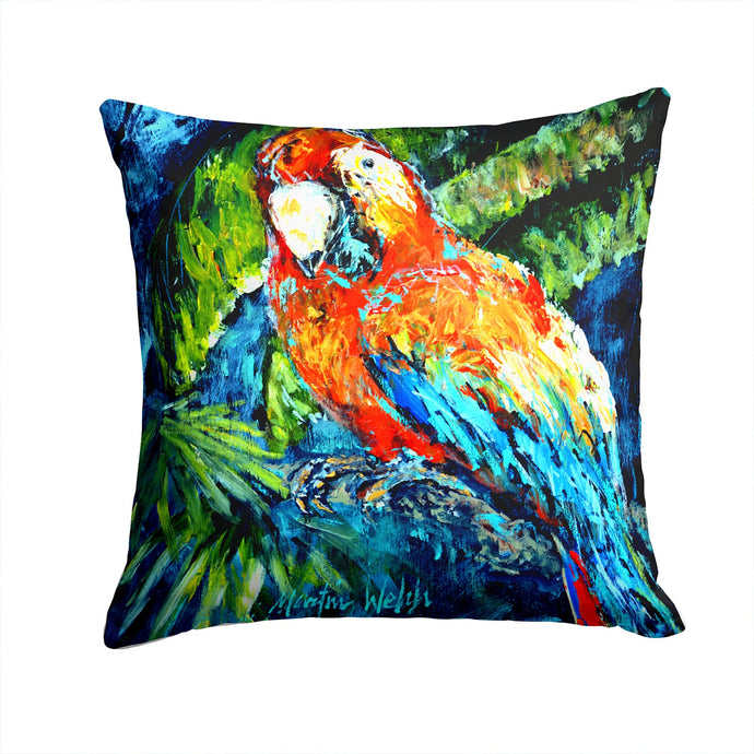 Yo Yo Mama Parrot Canvas Throw Pillow - 14x14 Decorative Pillow – Art for Your Home & Patio MW1204PW1414