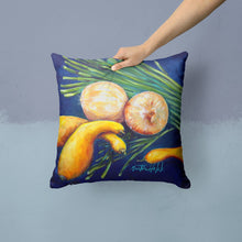 Load image into Gallery viewer, Crooked Neck Squash Canvas Throw Pillow - 14x14 Decorative Pillow – Art for Your Home &amp; Patio MW1206PW1414