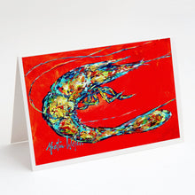 Load image into Gallery viewer, Shrimp Boil Greeting Cards - Blank Note Cards – 8-Pack of Artist-Designed Cards with Envelopes