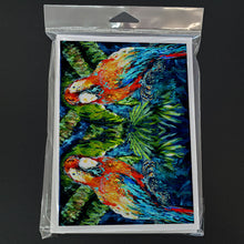 Load image into Gallery viewer, Parrots Yo Yo Mama Greeting Cards - Blank Note Cards – 8-Pack of Artist-Designed Cards with Envelopes