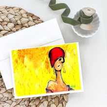 Load image into Gallery viewer, Azalines Earrings Lady Greeting Cards - Blank Note Cards – 8-Pack of Artist-Designed Cards with Envelopes