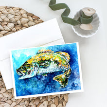Load image into Gallery viewer, Bobby the Best Bass Greeting Cards - Blank Note Cards – 8-Pack of Artist-Designed Cards with Envelopes