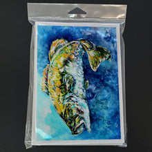 Load image into Gallery viewer, Bobby the Best Bass Greeting Cards - Blank Note Cards – 8-Pack of Artist-Designed Cards with Envelopes