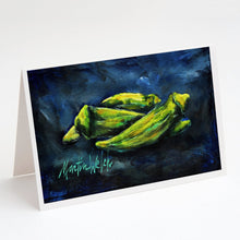 Load image into Gallery viewer, Okra Bleu Greeting Cards - Blank Note Cards – 8-Pack of Artist-Designed Cards with Envelopes