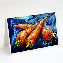 Load image into Gallery viewer, Carrots Only Three Needed Greeting Cards - Blank Note Cards – 8-Pack of Artist-Designed Cards with Envelopes