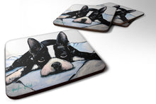 Load image into Gallery viewer, Boston Terrier Jake Dog Tired Foam Coaster MW1241FC