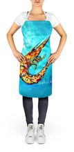 Load image into Gallery viewer, All That Jazz Teal Shrimp Apron – Artist-Designed Kitchen, BBQ &amp; Craft Apron MW1242APRON