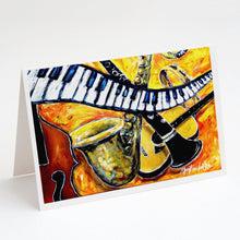 Load image into Gallery viewer, All That Jazz Greeting Cards - Blank Note Cards – 8-Pack of Artist-Designed Cards with Envelopes