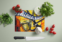 Load image into Gallery viewer, All That Jazz Glass Cutting Boards – Durable, Decorative Kitchen Art Large MW1267LCB