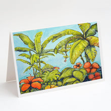 Load image into Gallery viewer, Banana Cabana Greeting Cards - Blank Note Cards – 8-Pack of Artist-Designed Cards with Envelopes