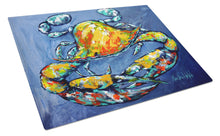 Load image into Gallery viewer, Blue Gray Kinda Day Crab Glass Cutting Boards – Durable, Decorative Kitchen Art Large MW1269LCB