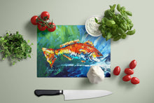Load image into Gallery viewer, Break Through Red Fish Glass Cutting Boards – Durable, Decorative Kitchen Art Large MW1270LCB