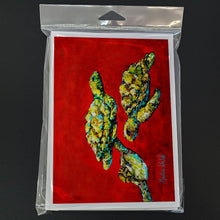 Load image into Gallery viewer, Drifting Home Turtles Greeting Cards - Blank Note Cards – 8-Pack of Artist-Designed Cards with Envelopes