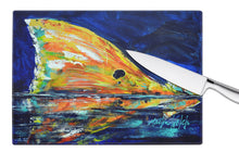 Load image into Gallery viewer, Flipper Red Fish Glass Cutting Boards – Durable, Decorative Kitchen Art Large MW1276LCB