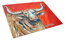 Load image into Gallery viewer, See Red Longhorn Cow Glass Cutting Boards – Durable, Decorative Kitchen Art Large MW1281LCB