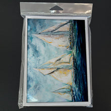 Load image into Gallery viewer, The Last Mile Sail boats Greeting Cards - Blank Note Cards – 8-Pack of Artist-Designed Cards with Envelopes