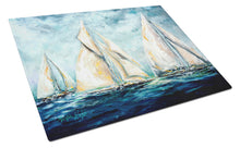 Load image into Gallery viewer, The Last Mile Sail boats Glass Cutting Boards – Durable, Decorative Kitchen Art Large MW1283LCB