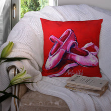 Load image into Gallery viewer, Ballet Shoes Red Throw Pillow - 14x14 Decorative Pillow – Art for Your Home &amp; Patio MW1306PW1414