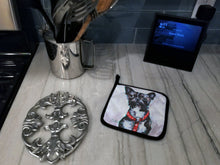 Load image into Gallery viewer, Boston Terrier Brindle Ziggy Pot Holders - Set of 2 Decorative Kitchen Helpers | Made in the USA MW1312PTHD
