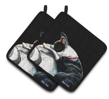 Load image into Gallery viewer, Boston Terrier Spot in the Sun Pot Holders - Set of 2 Decorative Kitchen Helpers | Made in the USA MW1315PTHD