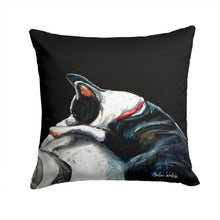 Load image into Gallery viewer, Boston Terrier Spot in the Sun Throw Pillow - 14x14 Decorative Pillow – Art for Your Home &amp; Patio MW1315PW1414