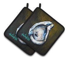 Load image into Gallery viewer, Brown Eye Oyster Pot Holders - Set of 2 Decorative Kitchen Helpers | Made in the USA MW1317PTHD