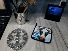 Load image into Gallery viewer, Cow Lick Pot Holders - Set of 2 Decorative Kitchen Helpers | Made in the USA MW1320PTHD