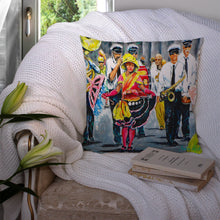 Load image into Gallery viewer, Mardi Gras Dancin' in the Street Throw Pillow - 14x14 Decorative Pillow – Art for Your Home &amp; Patio MW1324PW1414