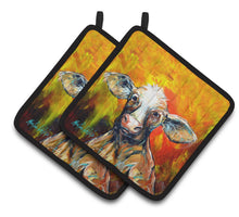 Load image into Gallery viewer, Happy Cow Pot Holders - Set of 2 Decorative Kitchen Helpers | Made in the USA MW1331PTHD