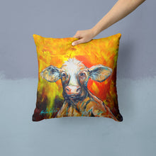 Load image into Gallery viewer, Happy Cow Throw Pillow - 14x14 Decorative Pillow – Art for Your Home &amp; Patio MW1331PW1414