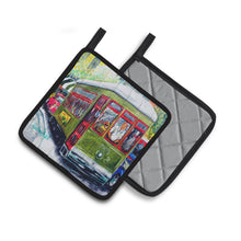 Load image into Gallery viewer, Streetcar Mid Summer Pot Holders - Set of 2 Decorative Kitchen Helpers | Made in the USA MW1338PTHD