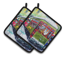 Load image into Gallery viewer, Streetcar Mid Summer Pot Holders - Set of 2 Decorative Kitchen Helpers | Made in the USA MW1338PTHD