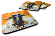 Load image into Gallery viewer, Peach Wool Sheep Coasters - Set of 4 Lightweight Foam, Absorbent Drink Coasters  MW1343FC