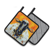 Load image into Gallery viewer, Peach Wool Sheep Pot Holders - Set of 2 Decorative Kitchen Helpers | Made in the USA MW1343PTHD