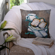 Load image into Gallery viewer, Beignets Piping Hot Throw Pillow - 14x14 Decorative Pillow – Art for Your Home &amp; Patio MW1344PW1414