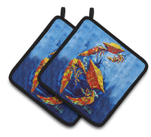 Load image into Gallery viewer, Crab Puddle O' Two Pot Holders - Set of 2 Decorative Kitchen Helpers | Made in the USA MW1345PTHD